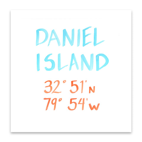 Daniel Island Coordinate Print