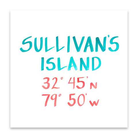 sullivans island coordinate print
