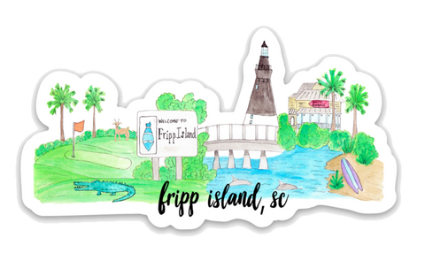 City Souvenir Stickers Fripp Island