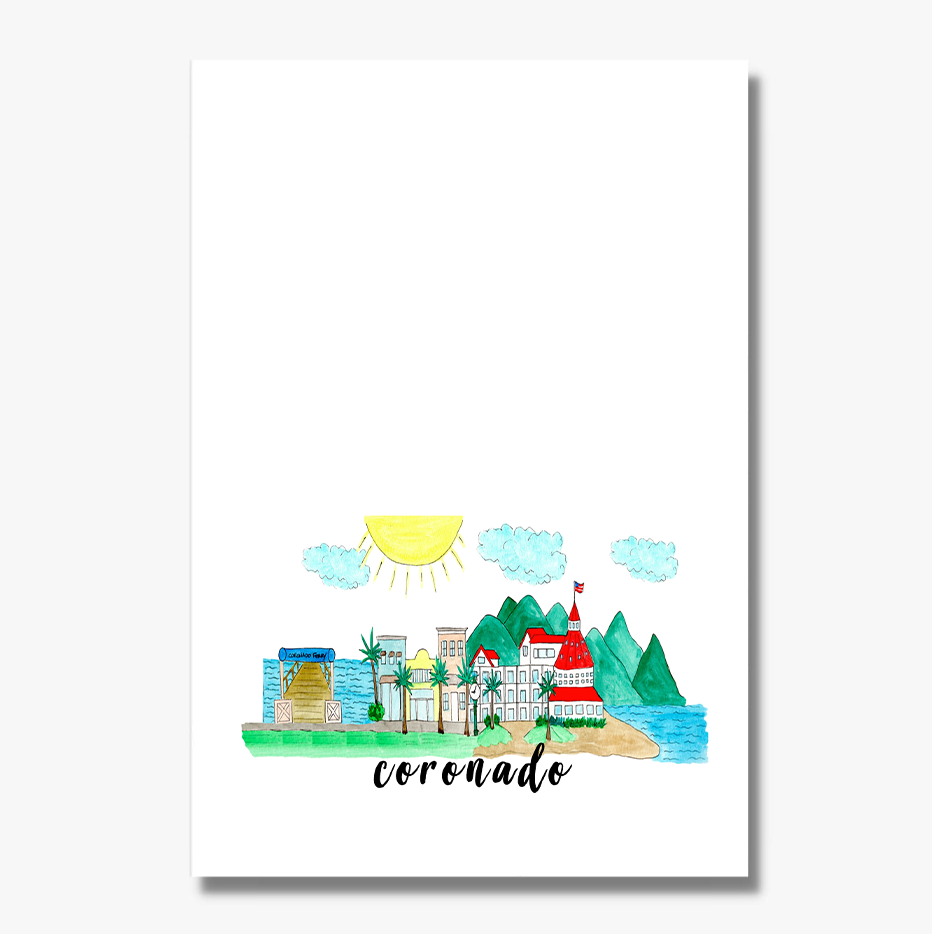 Coronado, CA Tea Towel