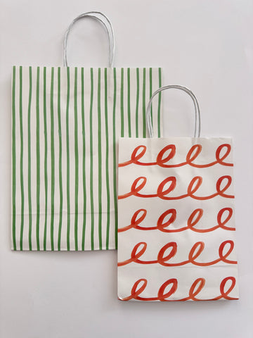Lemon Lime Stripe Gift Bag