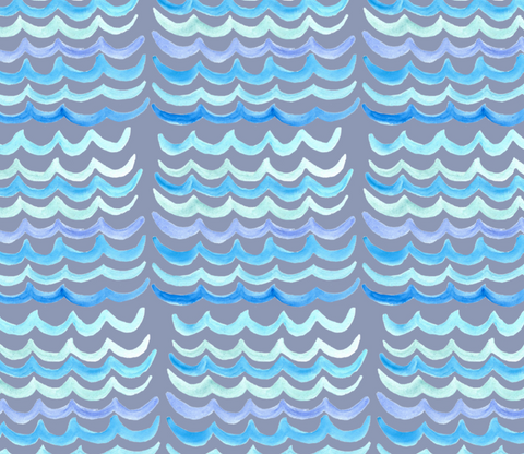 Blue Waves Gift Wrap
