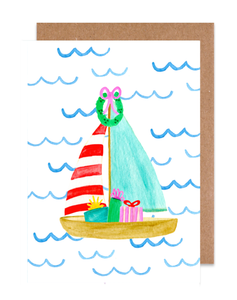 Sailboat Holiday Card