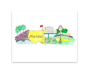 Masters Golf Art Print