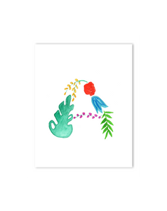 tropical theme nursery decor initials