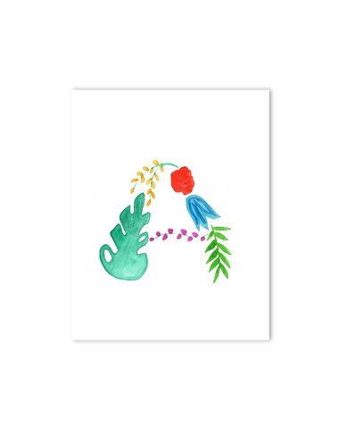 tropical theme nursery decor initials