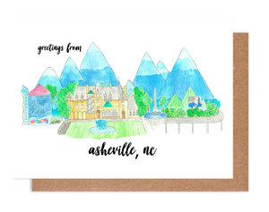 Greetings from Asheville, NC Card