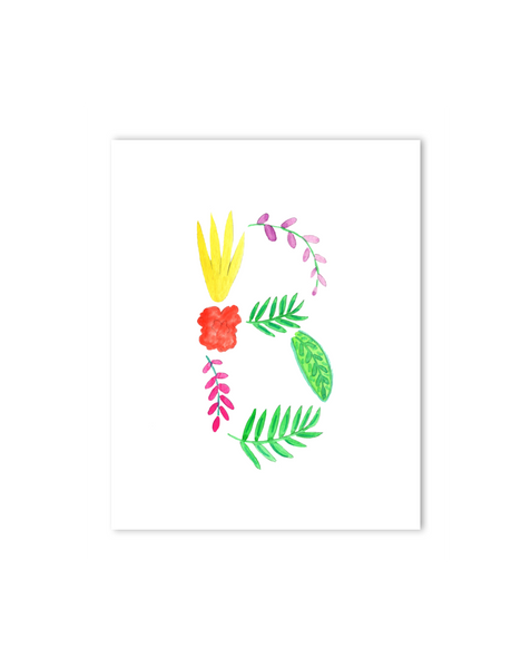 tropical theme nursery decor initials