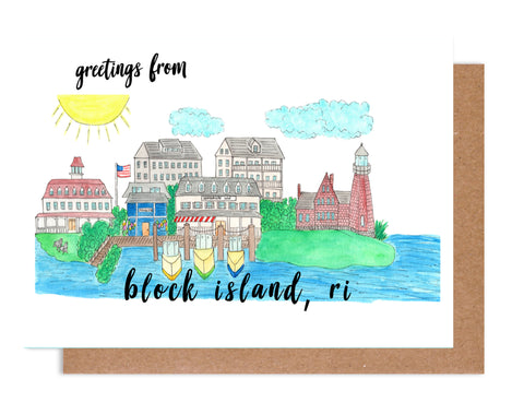 Greetings from Block Island, RI Card