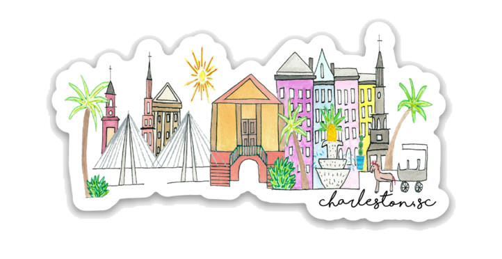 City Souvenir Stickers Charleston