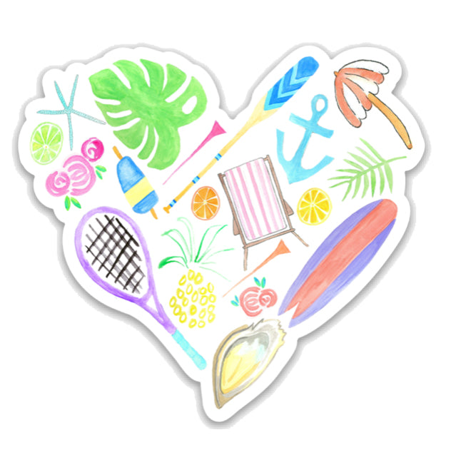 Heart Sticker Coastal