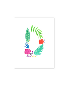 tropical theme nursery decor initials