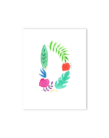 tropical theme nursery decor initials