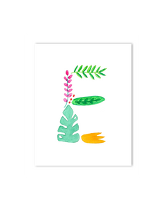 tropical theme nursery decor initials