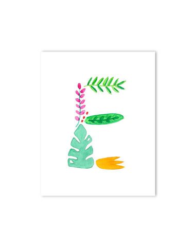 tropical theme nursery decor initials