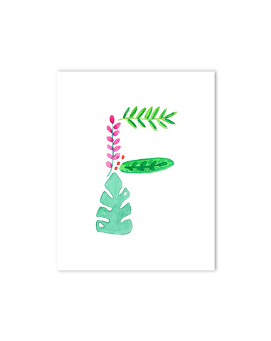 tropical theme nursery decor initials