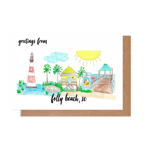 Greetings from Folly Beach, SC Card