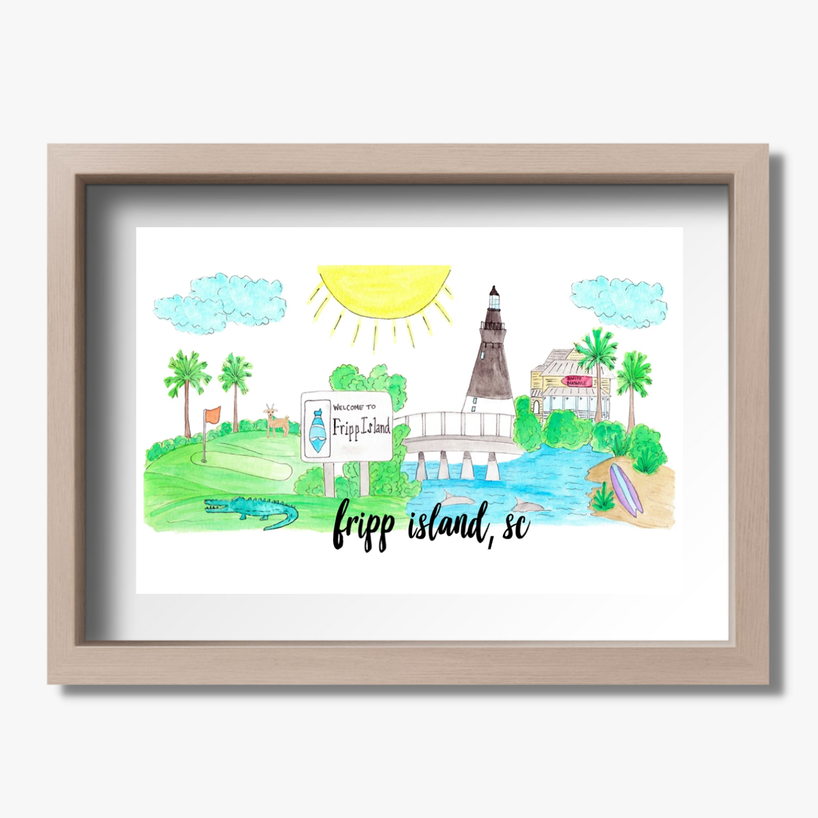 souvenir art print fripp island