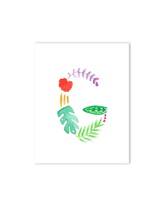 tropical theme nursery decor initials