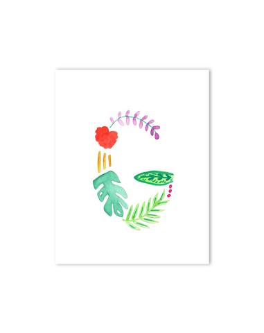 tropical theme nursery decor initials