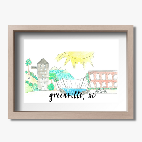 souvenir art print greenville