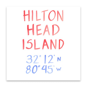 hilton head island coordinate print
