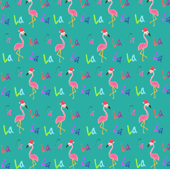 Flamingo holiday gift wrap