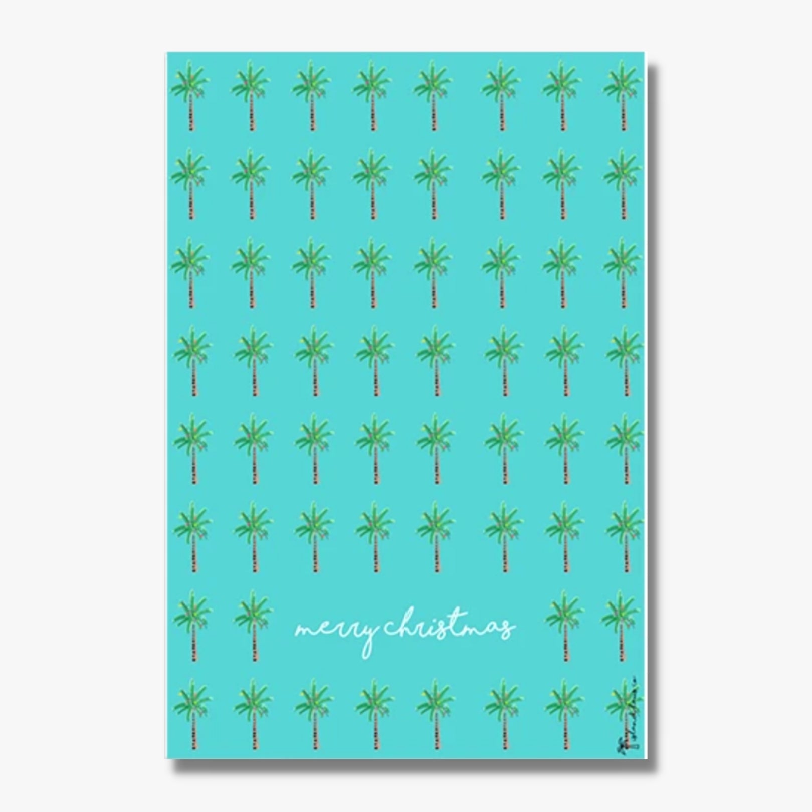 Holiday Palm Tea Towel