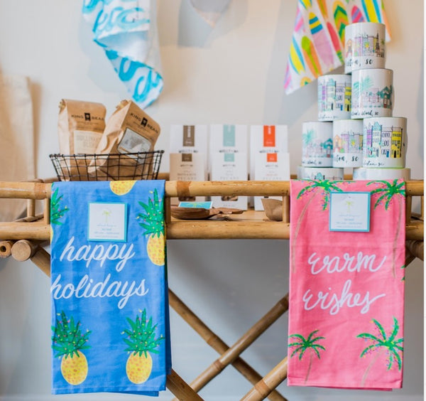 Coastal Tropical Nautical Tea Towels