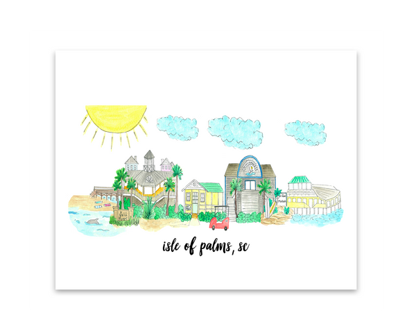 souvenir art print isle of palm