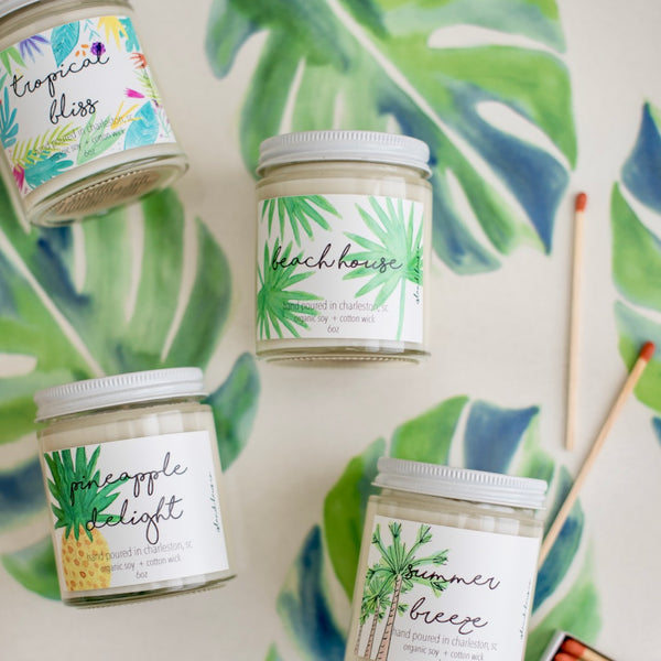 tropical candle beach house