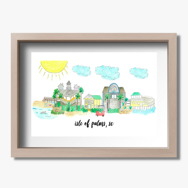 souvenir art print isle of palm