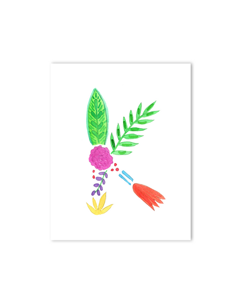 tropical theme nursery decor initials