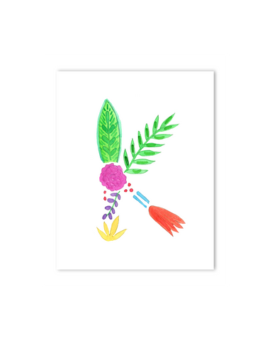 tropical theme nursery decor initials