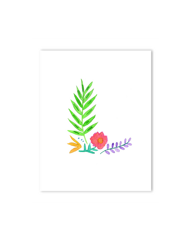 tropical theme nursery decor initials