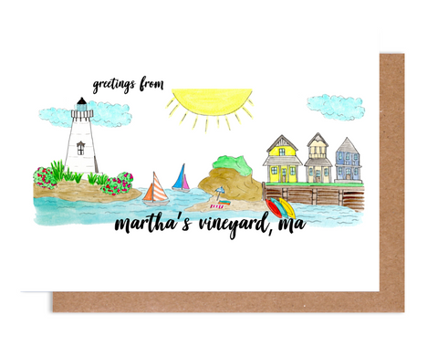 Greetings from Martha's Vineyard, MA Card