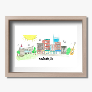 souvenir art print nashville