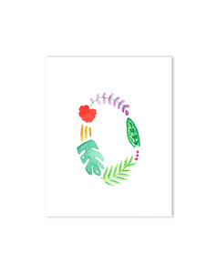 tropical theme nursery decor initials