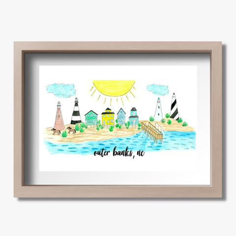 souvenir art print outer banks