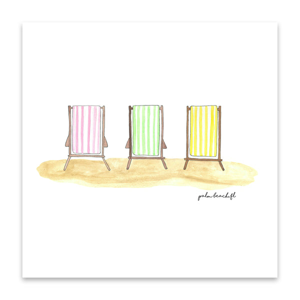 palm beach chair trio print