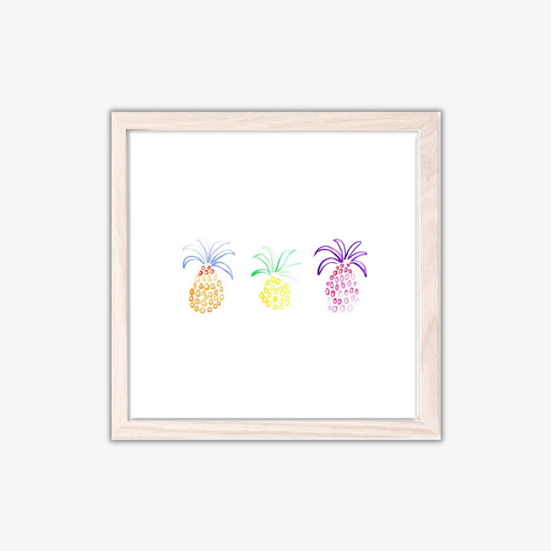 coastal art print pineapple