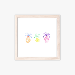 coastal art print pineapple