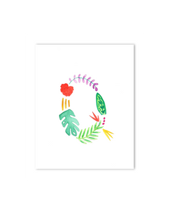 tropical theme nursery decor initials