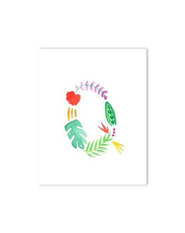 tropical theme nursery decor initials