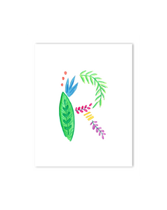 tropical theme nursery decor initials