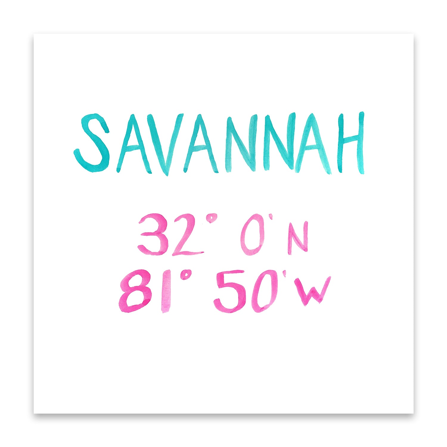 savannah coordinate print