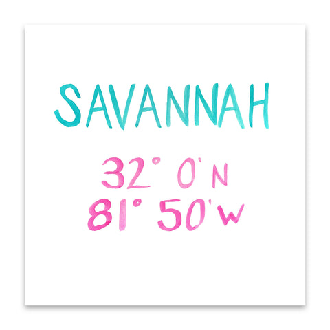 savannah coordinate print