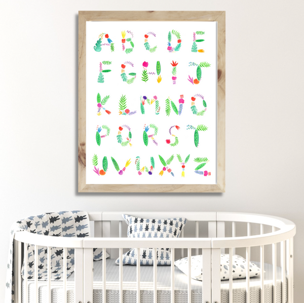 Tropical Letters Alphabet Print