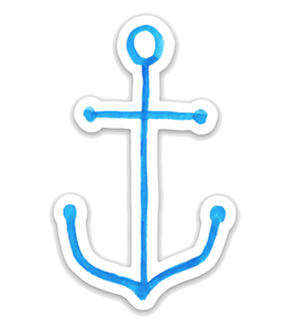 Blue Anchor Sticker