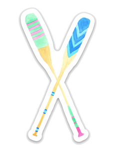 Criss Cross Oars Sticker